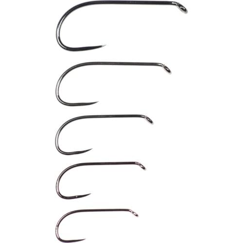 20pcs Black Nickel Barbless Streamer Stonefly Large Nymphs Fly Tying Hook High Carbon Steel Long Shank Ultra Sharp Fishhook