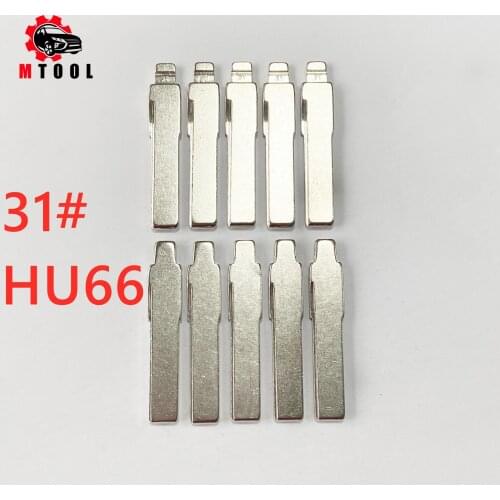 #31 HAA HU66 Blade Remote Folding Flip Blank Replacement Car Key Blade For Vw Passat Bora Skoda Seat For Audi A6 A4 Q3 TT