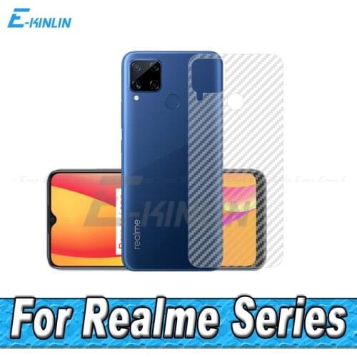 Carbon Fiber Rear Screen Protector For Realme C15 C1 C2 C3 C3i C11 C12 C17 Back Cover Protective Film Not Glass