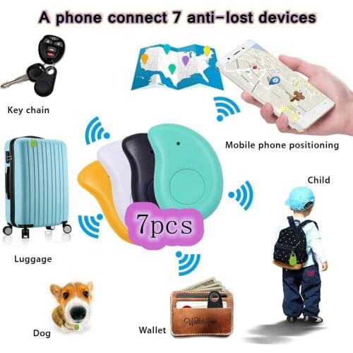 7pcs Dogs Cats Gps Tracking Anti-lost Keychain Key Finder Device Mobile Phone Lost Alarm Bi-directional Finder Gps Tracker Tool