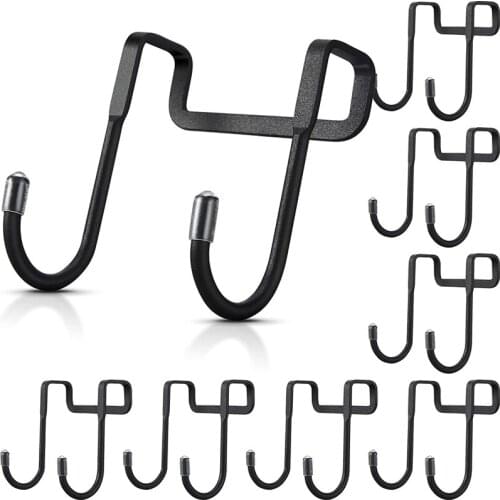 8 Pieces Cabinet Hook Double S Shaped Cabinet Drawer Hanger Hook Durable Metal Heavy Duty Hooks for Kitchen Closet Etc