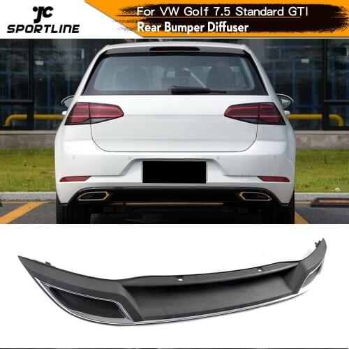 Auto Black PP Rear Bumper Diffuser Lip Spoiler For Volkswagen VW Golf 7 MK7 7.5 standard And GTI 2017 2018 2019