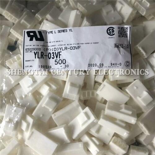 Caixas de cor branca YLR-03VF Conectores terminais de caixas 100% de peças novas e Originais 500PCS