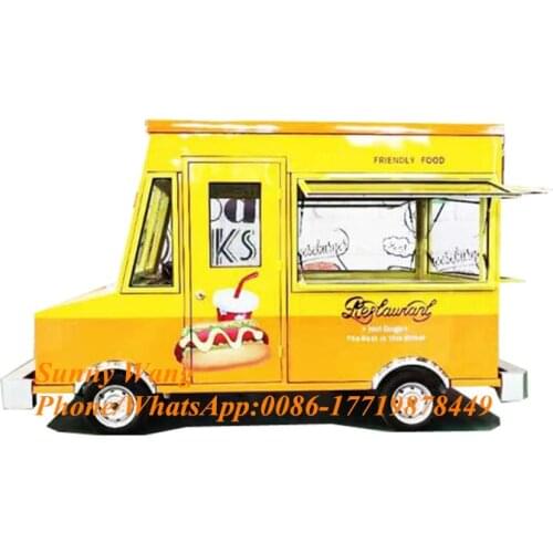 4.1m Long Electric Taco Truck Kitchen Cart Food Van Fruits Vending Cart Coffee Kiosk Ice Cream Food Truck For Sale
