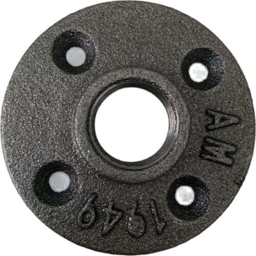 3/4inch Malleable Iron Vintage Floor Pipe Fitting Flange Used For Industrial Table Legs