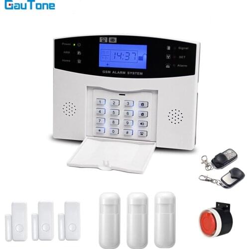 GauTone 505 GSM Alarm Security Keypad Home Security with Motion Detector Remote Control Wireless House Burglar Alarm System