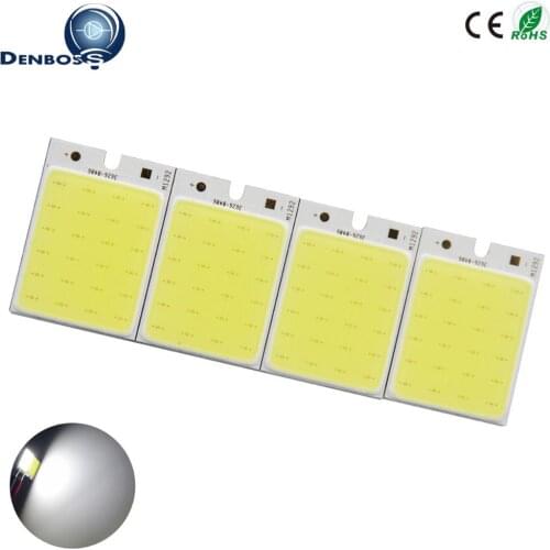 10PCS/lot 12v 36x26mm hot LED COB strip for 12V indoor reading lamp bulb tubes 3w White LED bar light led cob strip light source