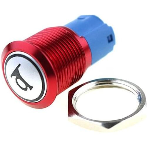 16mm Metal Button Switch Automotive Horn Switch LED Red, Green, Yellow, Blue and White