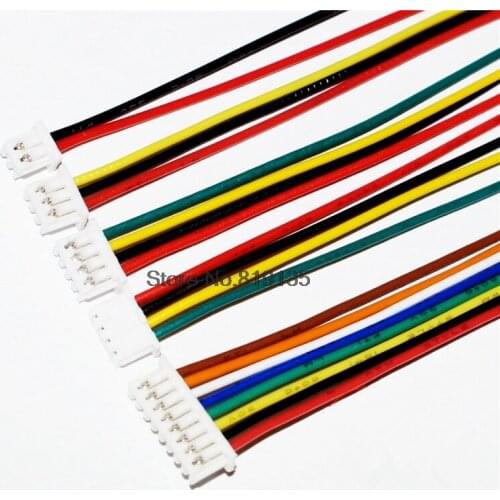 Mini micro JST 1.25 2/3/4/5/6/7/8/9/10/11/12 pin female plug connector with wire 1.25MM 10cm 15cm 20cm Single/double head