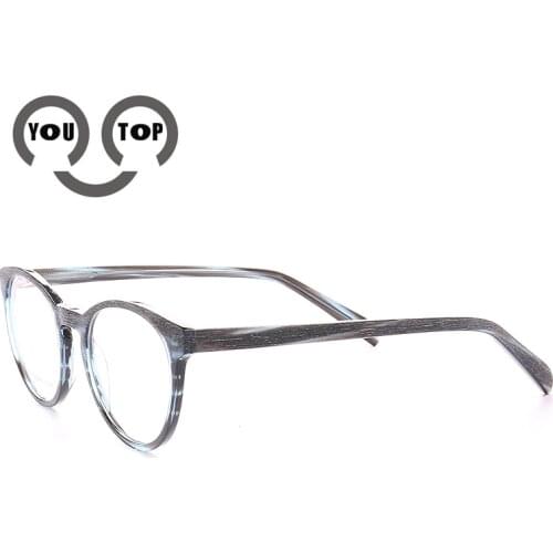 YOUTOP Mens Womens Optical Frames Round Fashion Glasses Lightweight Eyeglasses Acetate eyewear H003