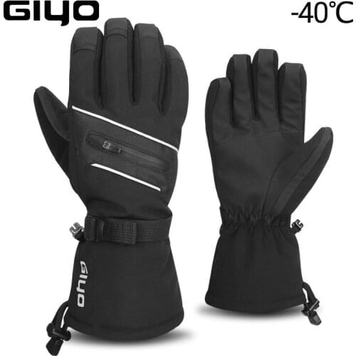 Men Winter Ski Gloves Skiing Fleece Thermal Gloves Waterproof Snowboard Gloves Touch Screen Warm Snow Mittens