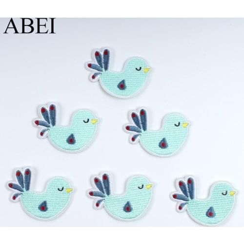 10pcs Cartoon Birds Patch Iron On Sew On Animal Stickers DIY Apparel Repair Badge Farbic Appliques for Jeans Backpack Coats