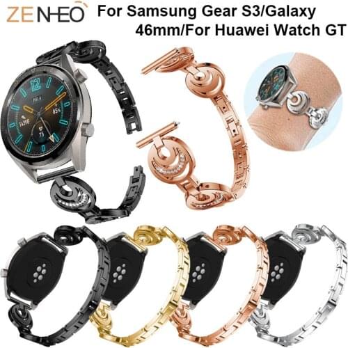 Wrist band For Huawei Watch GT Strap 22mm for Samsung Gear S3 Frontier Classic watch band Replacement Rhinestone Bracelet straps