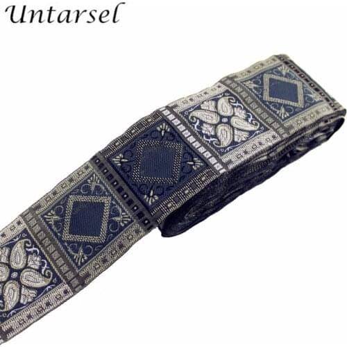 New creative design christmas ribbon 50mm width woven fabric trim fashion ethnic lace decoration tape shoes clothes new