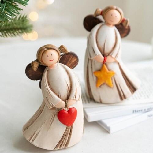 New Year Christmas Plush Angel Dolls Tree Ornament Deco Christmas Decorations for Home Desktop Ornaments Kid Gift for Home
