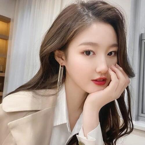 New Classic Crystal Earrings Ladies Exaggerated Long Tassels Rhinestone Earrings Fashion Korean Earring Jewelry 2021