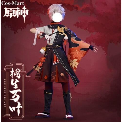 Game Genshin Impact Kaedehara Kazuha Cosplay Costume Fashion Printed Kimono Uniform Male Activity Party Role Play Clothing S-XL