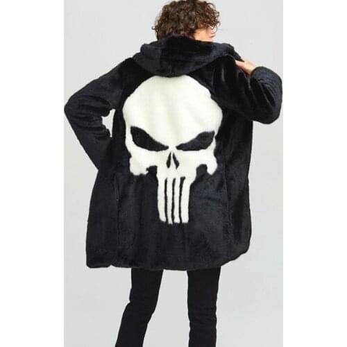 Autumn hooded fur leather jacket mens warm faux mink fur leather coat men loose jackets winter thicken jaqueta de couro fashion