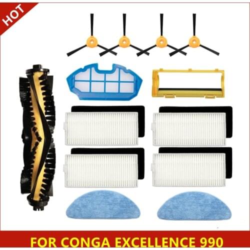 Main Brush Cover Hepa Filter Side Brush Primary Filter For CONGA EXCELLENCE 990 Ecovacs Deebot N79S N79 Eufy RoboVac 11 C Parts