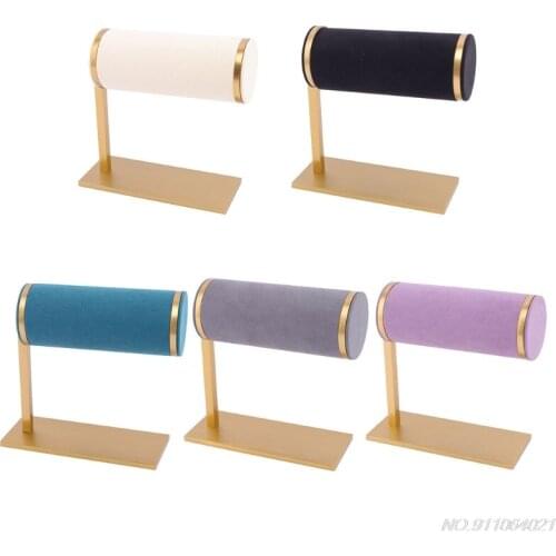 Watch Display Stand Jewelry Bracelet Organizer Microfiber Metal Bracelet Chain Storage Rack Holder Home Decoration 21 Wholesales