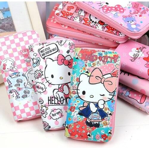 Sanrio hello kitty wallet cartoon cute girl boy coin purse student storage bag children coin purse kid Clutch card holder