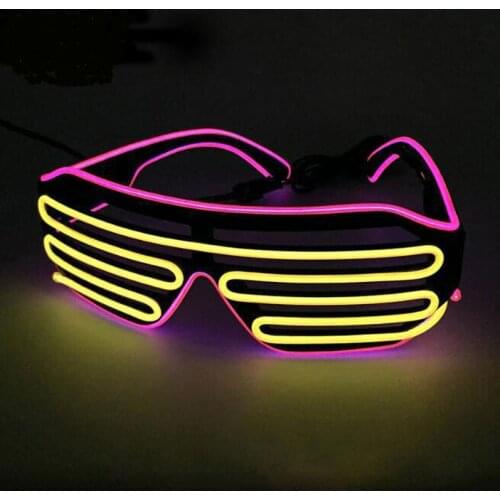 LED Neon Party Glasses Halloween Glowing Glasses Christmas Luminous Bril Flashing Light Glow Sunglasses Bril Glow Costume