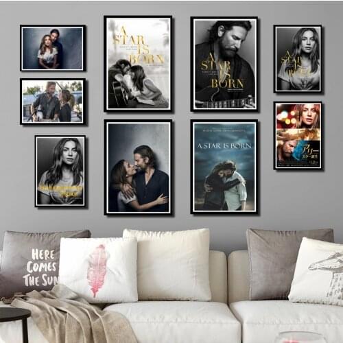 Perfect JL New A Star Is Born Love Music 2018 Movie Film Lady Gaga Poster And Prints Home Decor wall stickers