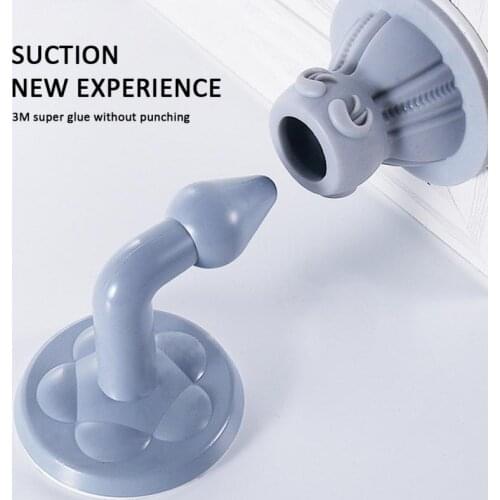 Suction Type Silent Silicone Door Stopper Lock Protective Pad Anti Collision Protection Self Adhesive Doorstop Wall Protectors