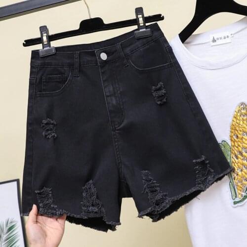 Womens Shorts Big Yards Dress The New Summer 2021 MM High Waist Jeans For Hip Fat Sister Short Pants With Thick Thighs
