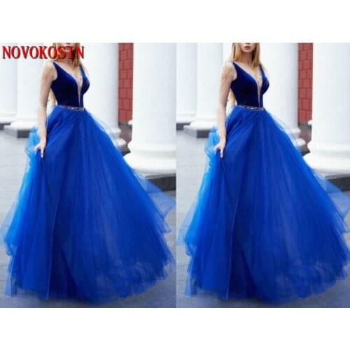 2019 Fashion Velvet Quinceanera Dresses Sexy Deep V Neck Sleeveless Women Party Celebrity Gowns Floor Length Formal Prom Dress