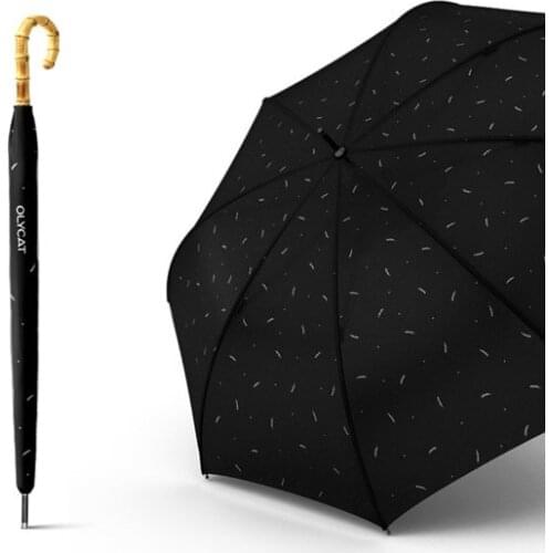 Japanese Rain Umbrella Men Windproof Double Layer Bamboo Long Handle Umbrella Sun Uv Protection Ombrelli British Retro Gift Y6S