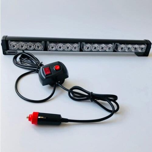 16 led flashing light bar Car beacon strobe lamp Police Fireman truck Emergency Caution light Grill Windshield warning light 12v