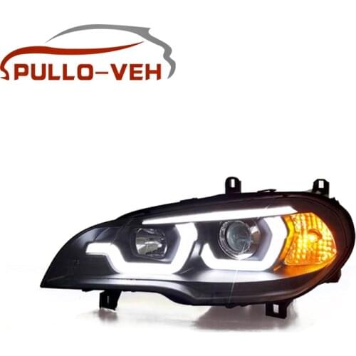 2007-2013 for BMW X5 E70 LED Headlight Black Shell Headlight