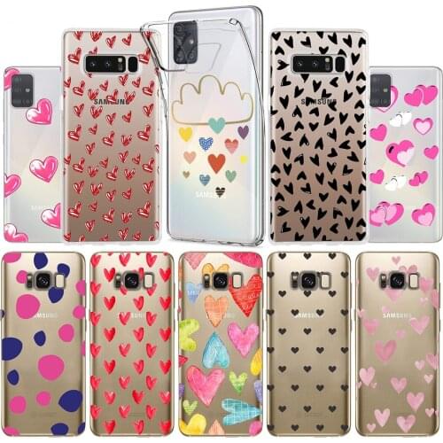 Cute Heart Love Heart Phone Case for Samsung Galaxy A21S A32 A41 A52 A72 A71 A70 4G/5G S10 S20 S21 Plus Ultra