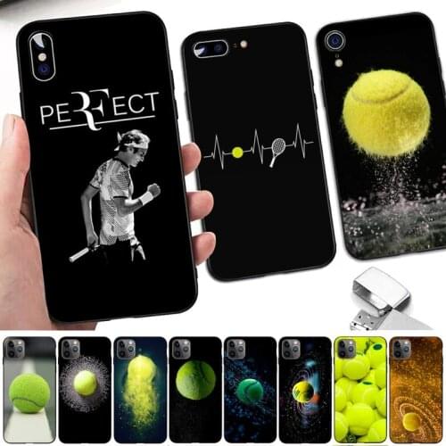 TOPLBPCS Tennis Ball Phone Case for iPhone 8 7 6 6S Plus X 5S SE 2020 XR 11 12 pro XS MAX