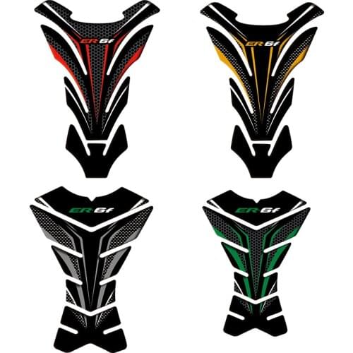 For Kawasaki ER6F ER-6F Tankpad 3D Carbon-look Motorcycle Tank Pad Protector Decal