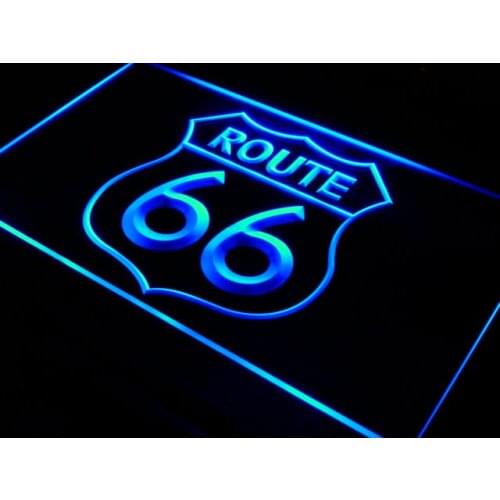 I371 Historic Route 66 Mother Road LED Neon Light Signs On/Off Switch 20+ Colors 5 Sizes