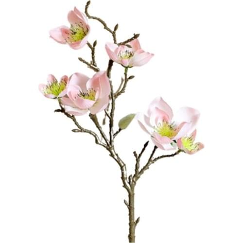 Artificial Magnolia Flowers Simulation Flower For Wedding Party Garden Home Office Table Decoration 1PC