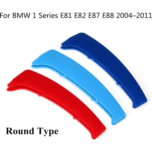 M Color Grille Grill Cover Clip Trim For BMW 1 Series E81 E82 E87 E88 2004 2005 2006 2007 2008 2009 2010 2011 3D Stickers