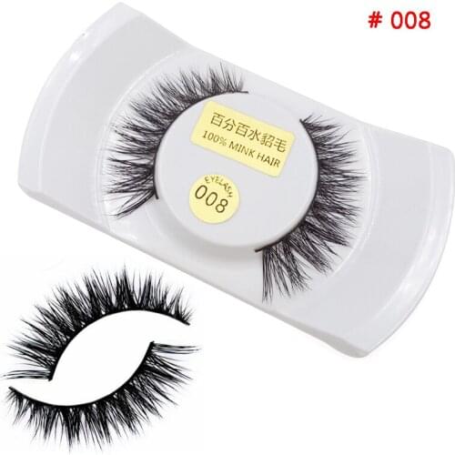 Microjoy 1 Pair Luxurious Mink Hair False Eyelashes Crisscross Handmade Fake Eye Lashes Beauty Cosmetic Tools