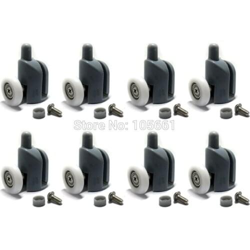 Set of 8 Pcs Bottom Shower Door ROLLERS /Runners/Wheels/Pulleys20/22/23/ 25mm Diameter bathroom Replacement Parts