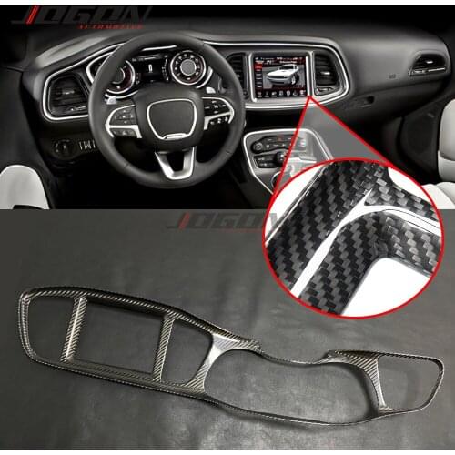 For Dodge Challenger GT SRT SXT 2015-2020 Real Carbon Fiber Car Interior Center Console Dashboard Panel Cover Trim Sticker