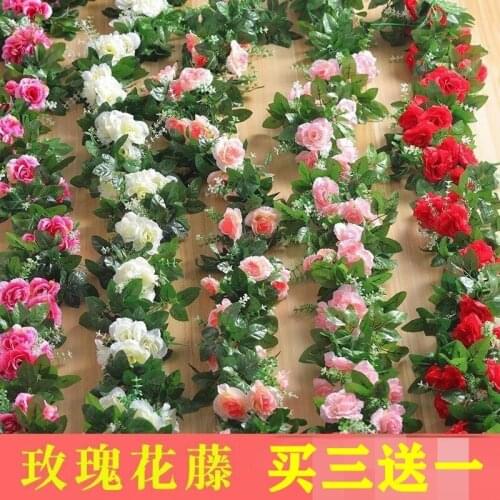 Home decoration room hotel wall roof PENDANT CEILING indoor green plant creative tree flower vine green leaf decoration