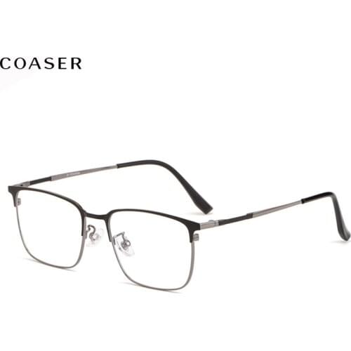 New Fashion Brand Design Style Business Titanium Glasses Frame Men Metal Eyeglasses Frames Myopia Optical Prescription Eyewear