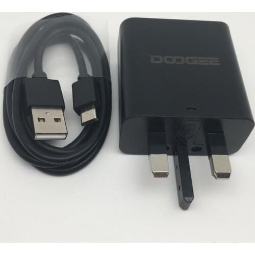 New Original UK Standard Fast Charger For Doogee S60/S60 Lite/BL12000/BL5000/BL7000+USB Cable