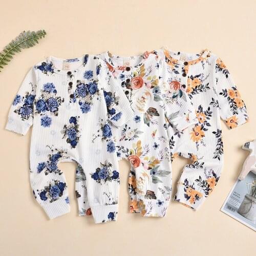 Baby Clothes Girl Jumpsuits Spring Autumn Newborn Baby Clothes Floral Warm Romper Stars Costume Baby Rompers Infant Boy Clothes