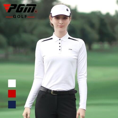 PGM Women Breathable Golf Shirts Quick-drying Sun Protection Golf T-shirts Ladies Long Sleeve Shirts Sports Golf Apparel YF342