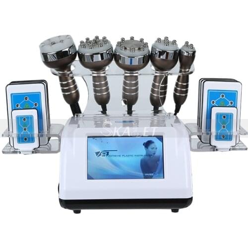 Portable 6 IN 1 Ultrasound Cavitation Lipo Laser RF Vaccum Face Lifting Weight Loss Equipment