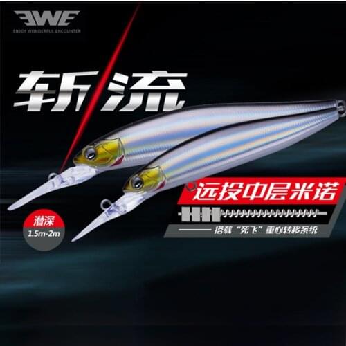 New product EWE chopped flow deep and shallow floating water Mino Alice-mouth bass mandarin fish, sea lure bait Fake bait 9g/14g