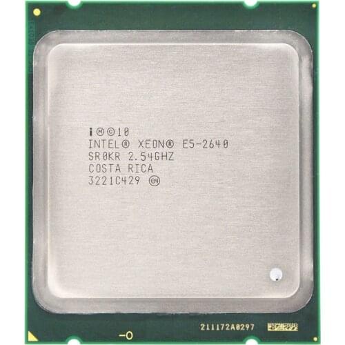 Intel Xeon E5-2640 E5 2640 Six Core 15M Cache/2.5/GHz/8.00 GT/s 95W LGA 2011 Sandy Bridge-EP AS 2650 2660 CPU Free Shipping